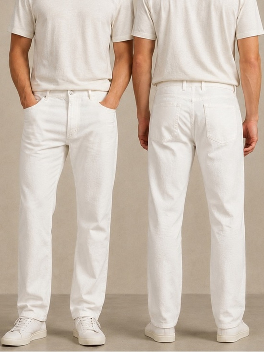 Z Zegna Linen Cotton Pants White Size IT 48 (Small)